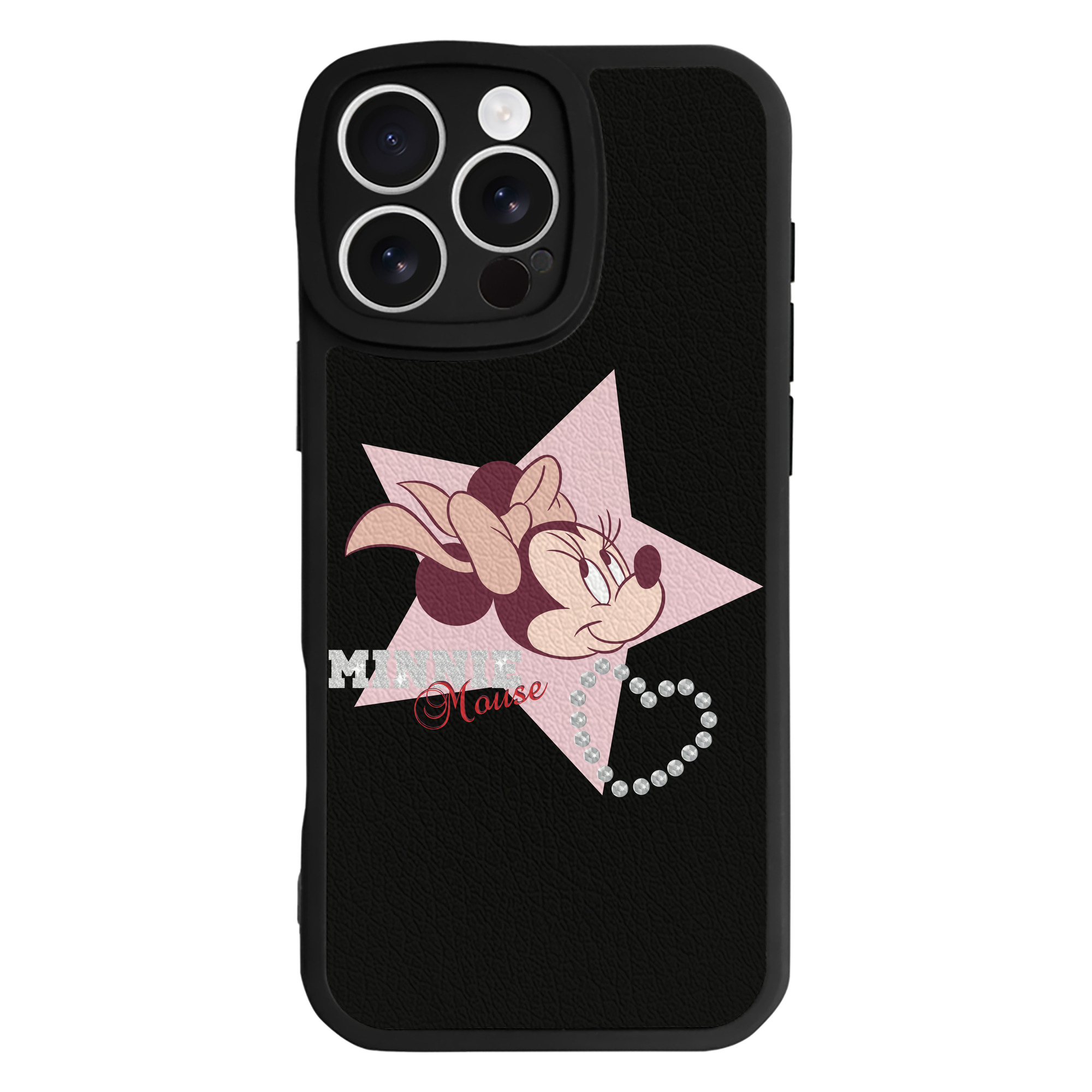 （画像用） ミッキーマウス Mickey Mouse 【iPhone 16シリーズ対応】シリコンスマホケース（レザー調） 材質：シリコン
